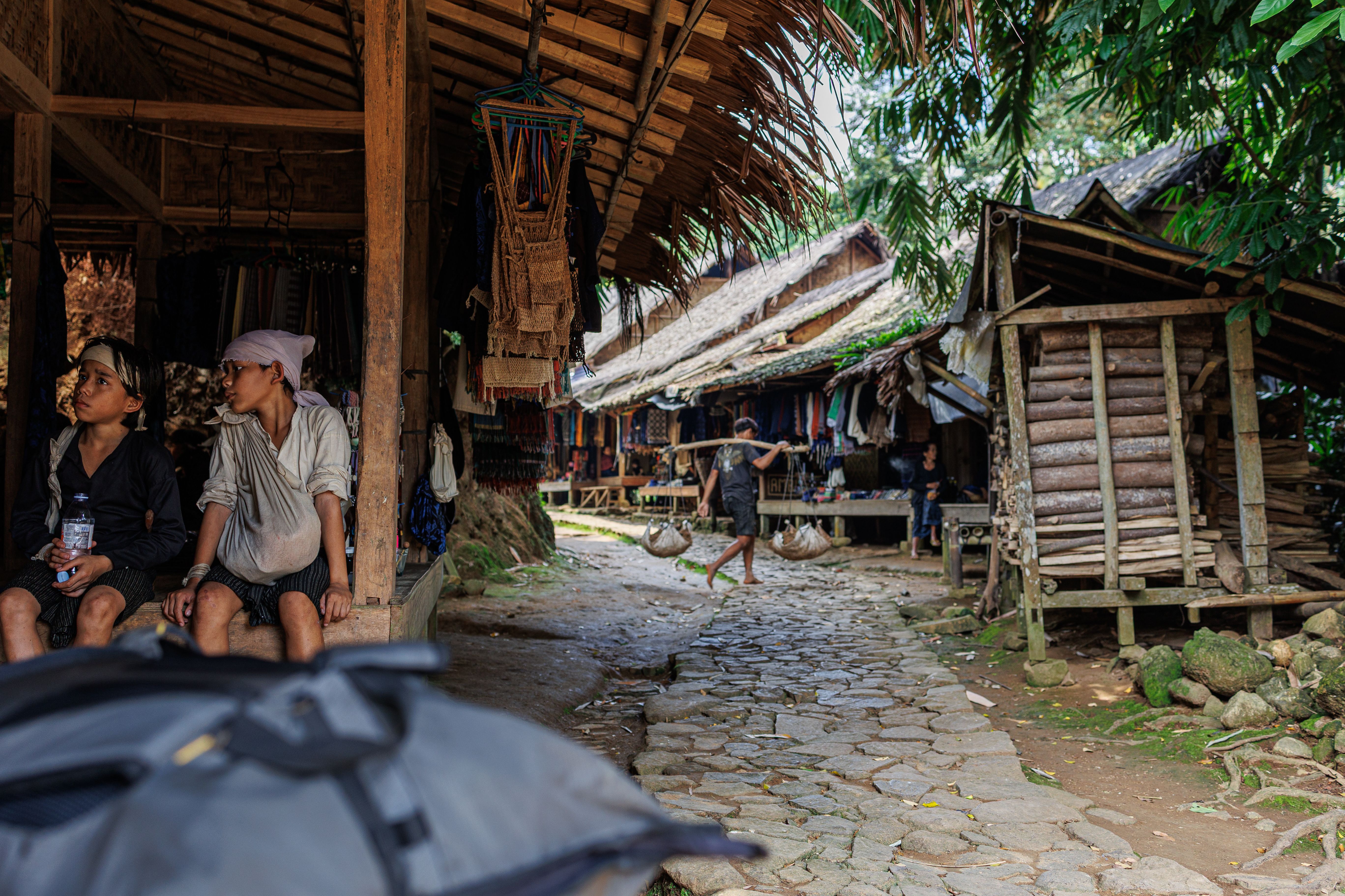 Traditional village life in Banten, Indonesia, with local architecture and culture